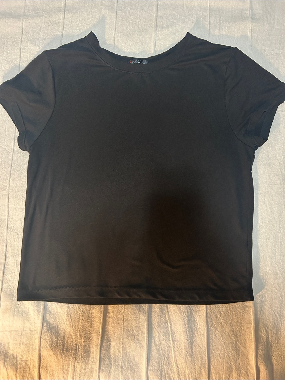 Black Short Sleeve Crewneck Tee